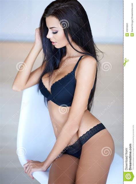 God was probably just showing off by creating someone like you. Beautiful Graceful Young Woman In Lingerie Stock Photo ...