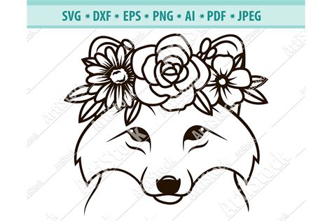 Below i will share some… Wolf SVG file, Wolf with Flower Crown SVG, Png, Eps, Dxf ...