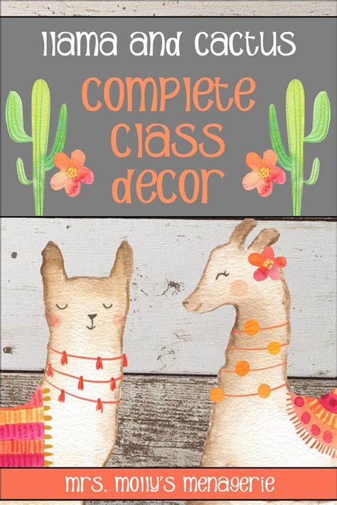 Classroom helps students and teachers organize student work, boost collaboration, and foster better communication. Llama and Cactus Classroom Decor | Classroom decor ...