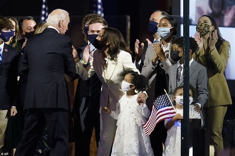 Meena harris and ella emhoff stepped out on inauguration day essentially, in the exact same outfit. Five of Biden's grandkids and Kamala's step-children and ...