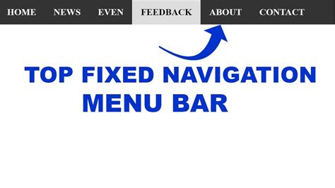 The navbar is fully contained by an html5 nav tag. Top Fixed Navigation Bar || HTML and CSS : For Beginner ...