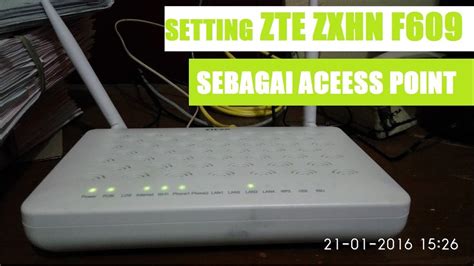 If password have been forgotten and or access to the zte router is limited or configurations have been done incorrectly, resetting back to the. CARA SETTING MODEM FIBER ZTE ZXHN F609 v1 SEBAGAI ACCESS ...