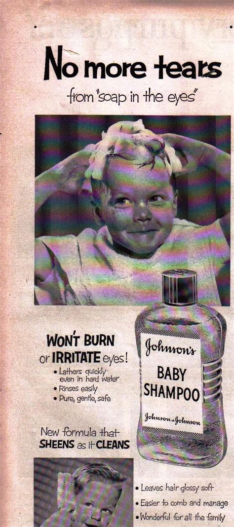 And now, we're raising the bar even higher. Johnson's Baby Shampoo Vintage Print Ad 1956 No More Tears ...