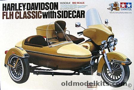 | black model harley davidson road king 103 ci. Tamiya 1/6 Harley Davidson FLH Classic with Sidecar, 16018