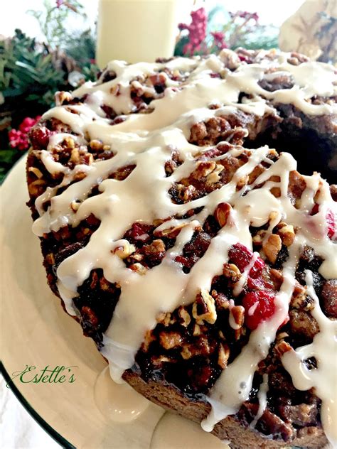 The baking of our christmas coffee cake. Estelle's: CHRISTMAS CRANBERRY PECAN COFFEE CAKE