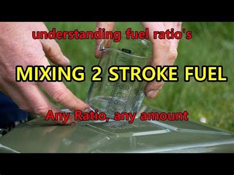 The mix ratio is the proportion of gas to oil, expressed as a ratio. 2 STROKE OIL MIX any ratio and any quantity EASY - YouTube