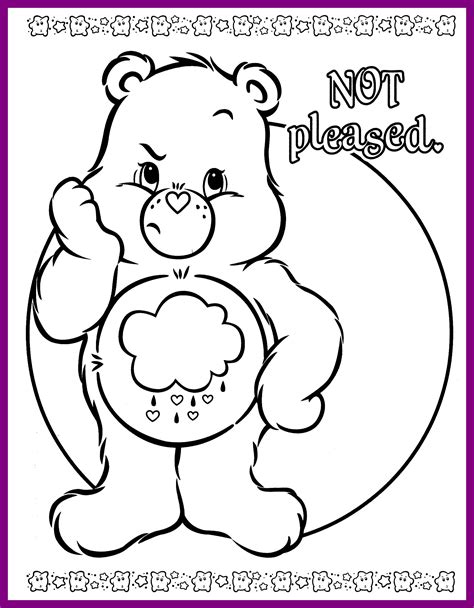 Grumpy bear sliding down the rainbow. Grumpy Care Bear Coloring Pages at GetDrawings | Free download