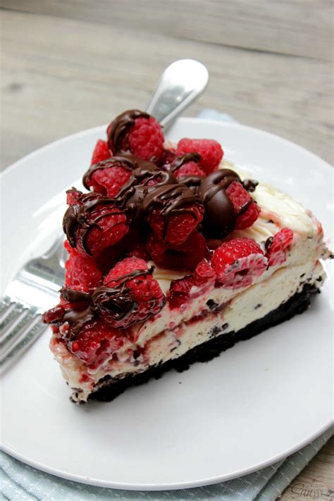 It is so smooth and creamy and you don't ever have to turn on the oven. White Chocolate Raspberry Truffle No Bake Cheesecake |Delicious Recipe