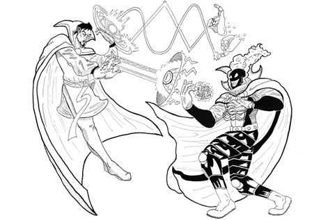 You can download doctor strange of marvel coloring page for free at coloringonly.com. Doctor Strange And Dormamu Coloring Page - Free Printable ...