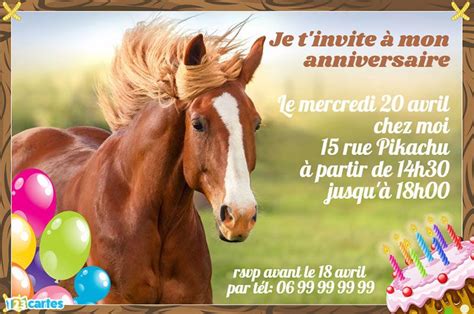 Qu'elle ai 4 ans, 6 ans ou 10 ans, vous trouverez. Invitation anniversaire cheval au galop | beau | Pinterest