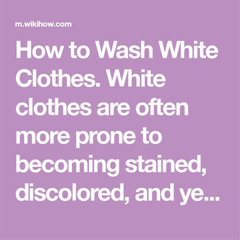 Dark and light colored clothes should be washed separately in cold water. Wash White Clothes | Washing white clothes, White outfits ...