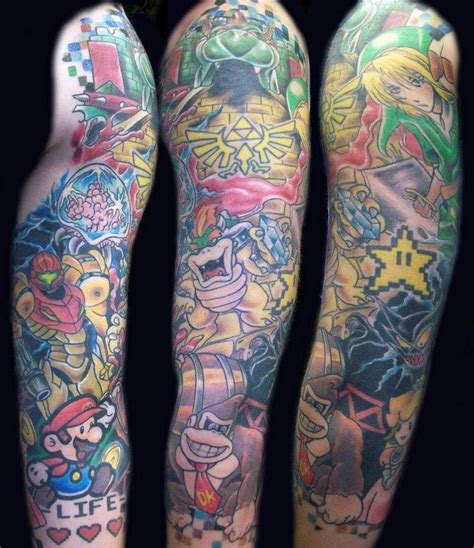 Featuring the best gamer & anime tattoos on instagram tattoo artist promoters dm for business enquiries to submit your work use tag #gamerink. Gaming tattoo, Gamer tattoos, Sleeve tattoos