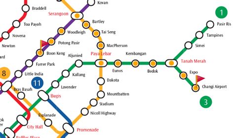 How to commute through mrt: MRT to Changi Airport from Boon Keng MRT Station, Singapore