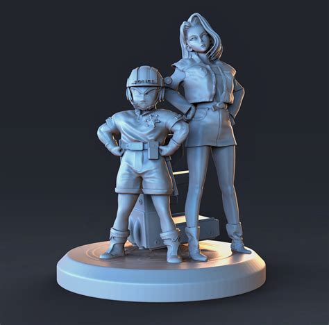 Every day new 3d models from all over the world. Download STL file Krillin Police Dragon Ball • 3D printing design ・ Cults