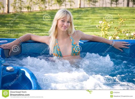 1 lucky guy and 40 girls reverse gangbang. Smiling Young Girl In Jacuzzi Stock Photo - Image of ...