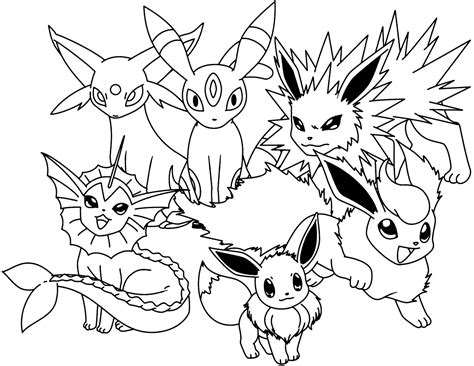 Download Free Printable Eevee Pokemon Coloring Pages - Coloring Pages