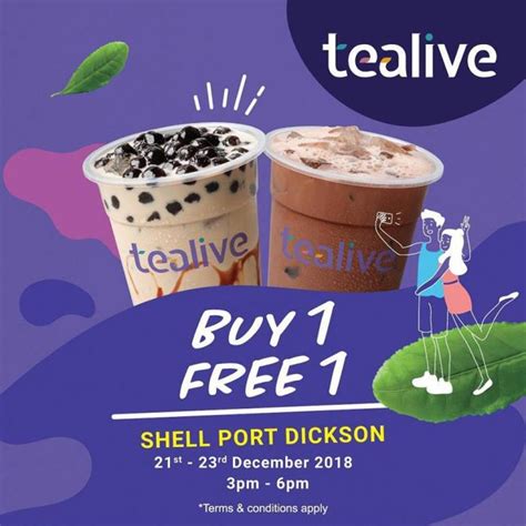 Specialize in personal care, wellness and pills. Tealive Shell Port Dickson Opening Promotion Buy 1 FREE 1 ...