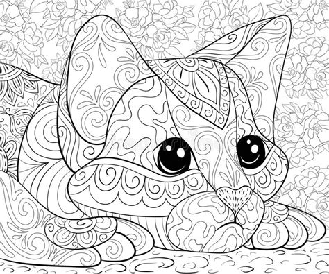 Here you can print cat coloring pages for free! Adult Coloring Book,page A Cute Cat On The Background For ...