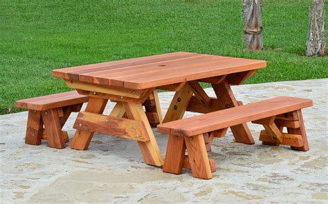 Kid Size Wood Picnic Table with Detached Benches | Forever ...