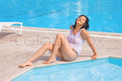 That being said, the outfit can be an outfit not assigned for that location normally (example: Women and swimming pool | Stock image | Colourbox