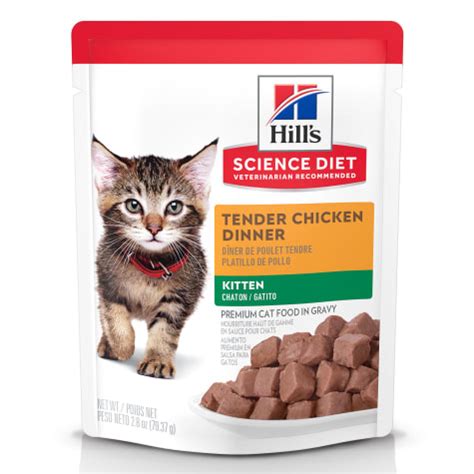 Made for kittens, this cat food made with natural ingredients uses dha from fish oil to support brain health and eye development. Hill's Science Diet Chicken Wet Kitten Food, 2.8 oz., Case ...
