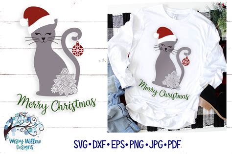 2372 christmas vectors & graphics to download christmas 2372. Merry Christmas Cat SVG | Christmas SVG Cut File (365308 ...