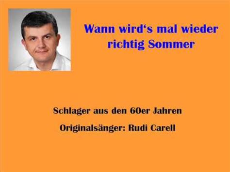 When will there be a proper summer again?) is the first single of indira weis, who got famous in the german multicultural r&b group bro'sis. Wann wird's mal wieder richtig Sommer - Rudi Carell - YouTube