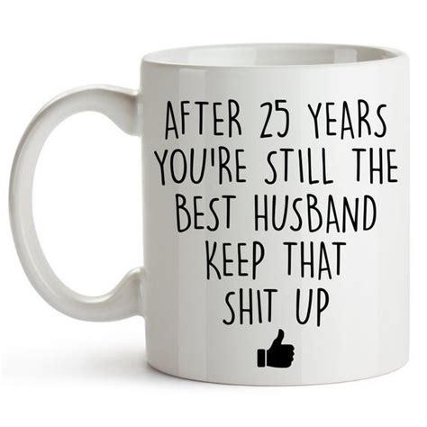 Having trouble to find the best 5 year anniversary gift to celebrate your half a decade together? 25th Anniversary Gift 25 Year Anniversary Mug Silver ...