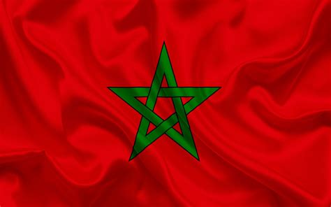 The moroccan flag consists of a red leaf where a green pentagram or seal of solomon is placed. Flag Of Morocco HD Wallpaper | Background Image ...