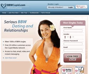Plus size dating sites are designed to matchmake big singles and people who love a bigger partner. Bbwcupid.com: Plus Size Dating at BBWCupid.com. Browse BBW ...