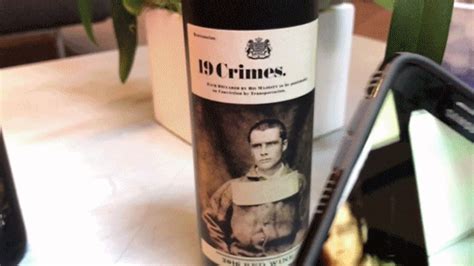 This wine is mouth coating with lashings of criminally intense dark fruits supported by sweet vanilla, oak and a hint of chocolate. prosthetic knowledge — 19 Crimes Wine brand whose labels ...