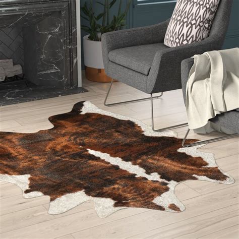 Shop rugs with modern designs at west elm®. Mercury Row® Animal Print Hand-Tufted Faux Cowhide Brindle ...