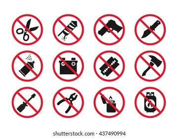 Malaysian budget airline group airasia has prohibited carrying samsung galaxy note 7 smartphones onboard any of its flights. Prohibited Items Images, Stock Photos & Vectors | Shutterstock