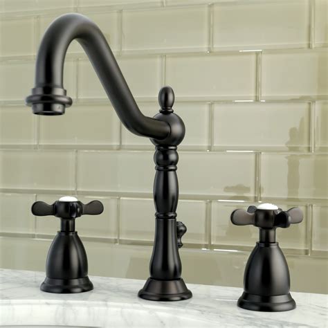 Get the most out of your bathroom with a designer furniture set that looks great. Victorian Cross-Handles Widespread Bathroom Faucet Oil ...