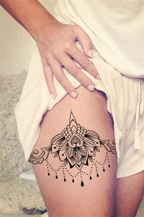 Small circular embellishements are pictured in the center of the piece as well as between the. Pin on Female Tattoo Ideas