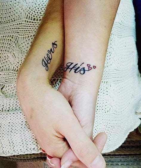 Couples marriage ring tattoos to prove your love. Cute Wrist Tattoos for Couples - Hers & His # ...