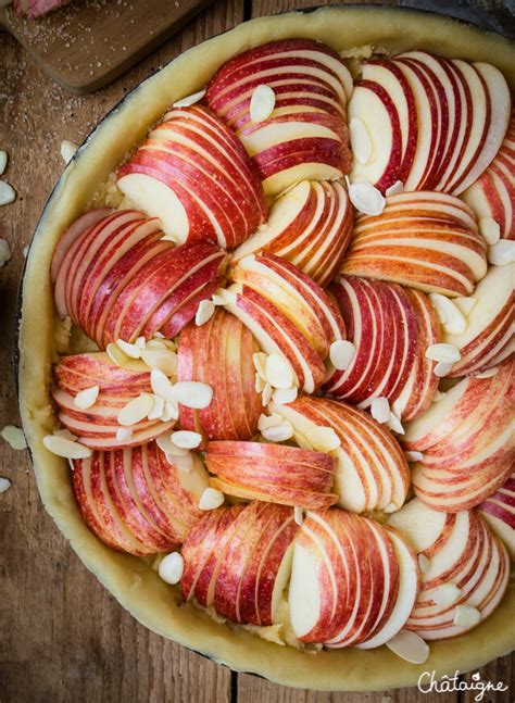 Nappez le fond de la tarte avec le chocolat fondu. Tarte aux pommes et crème d'amande | Recette en 2020 ...