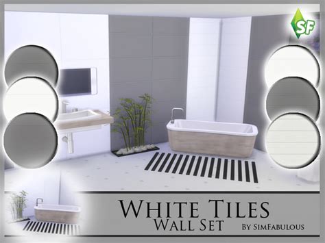 Sims 4 sims 3 sims 2 sims 1 artists. The Sims Resource: White Tiles Wall Set by Sim Fabulous ...