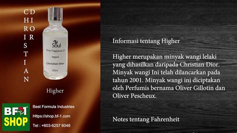 Suhu bilik, jauhi daripada sinaran matahari secara terus sekiranya penutup botol telah dibuka, suhu optimum. Pati Minyak Wangi Christian Dior Higher - YouTube