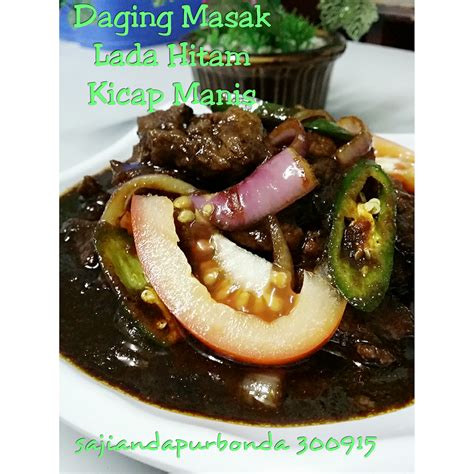 Bahan perapan 2 sudu besar lada hitam biji ditumbuk atau dikisar 3 sudu besar sos tiram 1 sudu besar kicap manis 1 sudu kecil minyak bijan. Sajian Dapur Bonda: Daging Masak Lada Hitam Kicap Manis