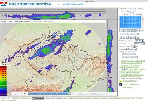 Srážkový radar v kombinaci se satelitním snímkem. Jak fotit za špatného počasí - Krásné světlo/ web o focení ...