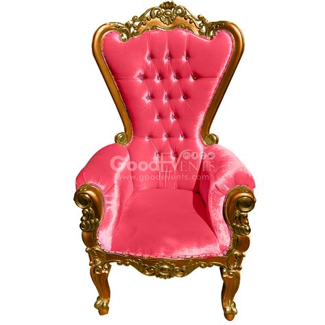 This comfortable yet stylish chair effortlessly masters the art of sophisticated style. Throne Chair PINK - Special Events, Rental price is for ...