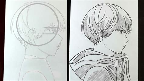 Cara menggambar anime dari samping | how to draw anime ...
