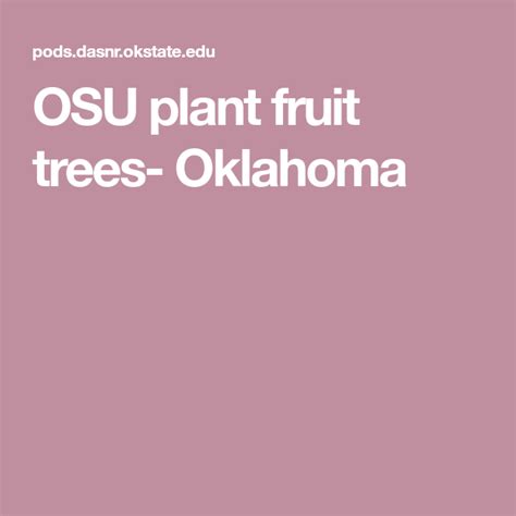 Check spelling or type a new query. OSU plant fruit trees- Oklahoma | Fruit trees, Fruit, Plants