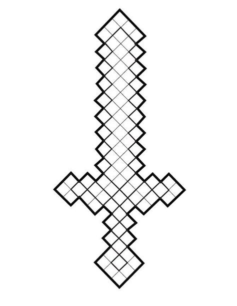 Sword coloring best of minecraft pages images. Minecraft Sword Coloring Pages To Print | Minecraft sword ...