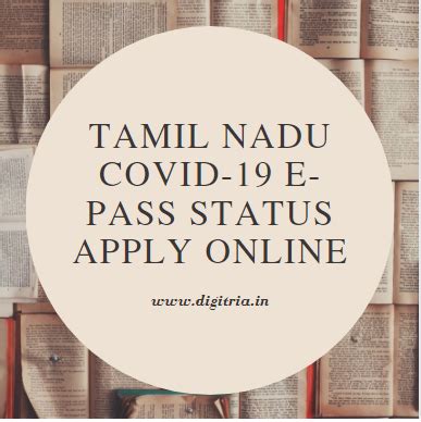 Tamil nadu covid 19 e pass for lockdown chennai tnepass registration: Tamil Nadu COVID-19 Check TN ePass Status epasskki.info ...