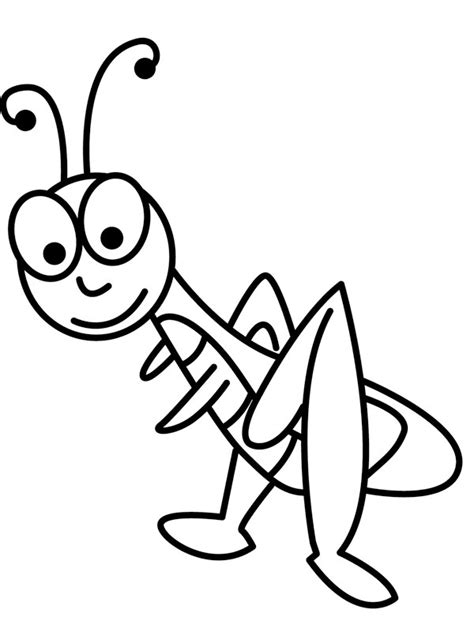 Download the grasshopper coloring pages here. Grasshopper color page | 1001coloring.com