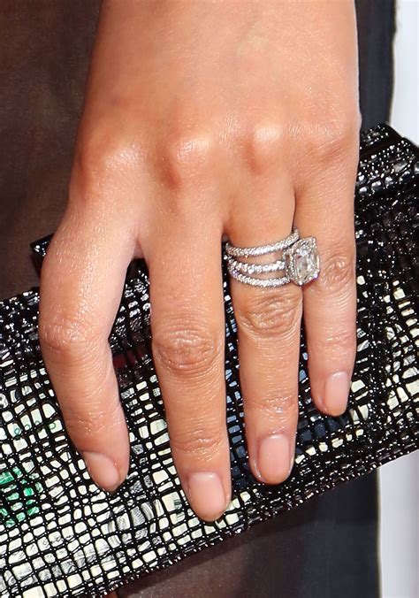 Make her say yes with this delicate, handmade wedding ring adorned with a real moissanite and real natural white diamonds set in real solid gold. Amal Alamuddin's Engagement Ring Is Rumored to Be Worth a Cool $750,000 | Celebrity engagement ...