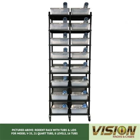 Unfortunately we had to skip the water install because the video ran near. 8 Level Rodent Breeding Rack | Model V35 - Vision Cages