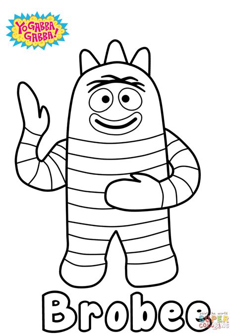 Chinese dragon coloring pages to print. Yo Gabba Gabba Brobee coloring page | Free Printable ...